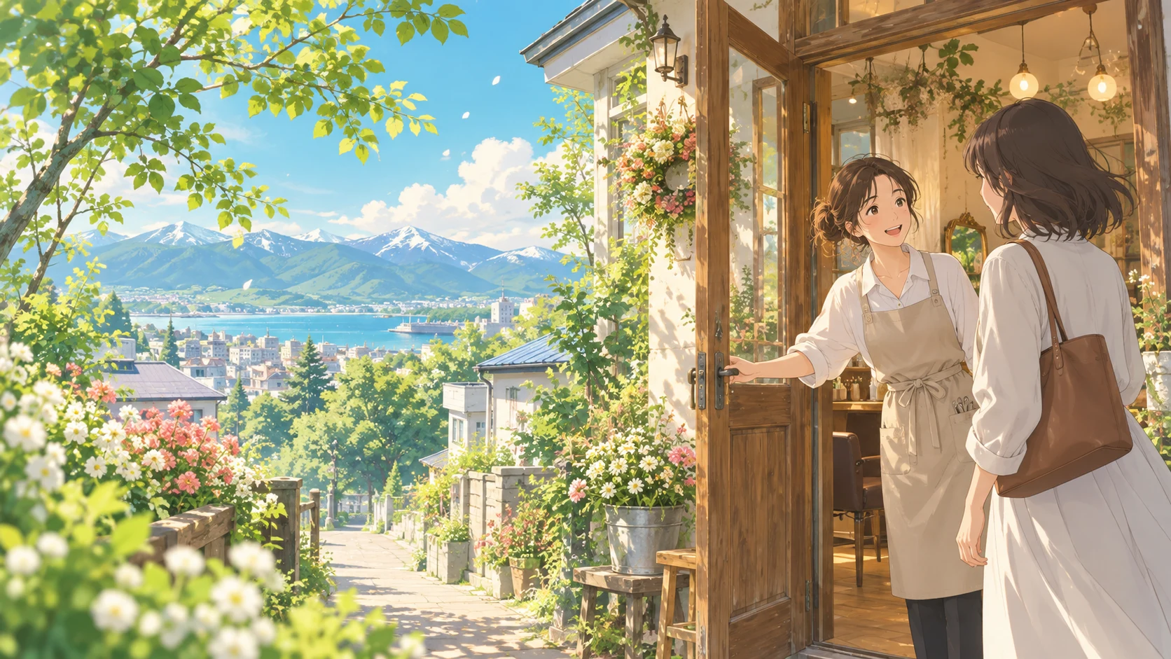 お店で集客や発信について考えるサロンオーナーのイメージ